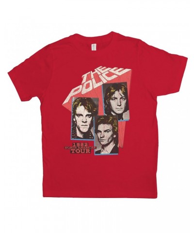 The Police Kids T-Shirt | 1982 North American Tour Distressed Kids Shirt $11.48 Kids