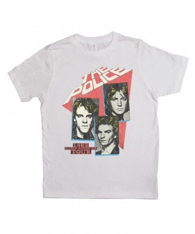 The Police Kids T-Shirt | 1982 North American Tour Distressed Kids Shirt $11.48 Kids