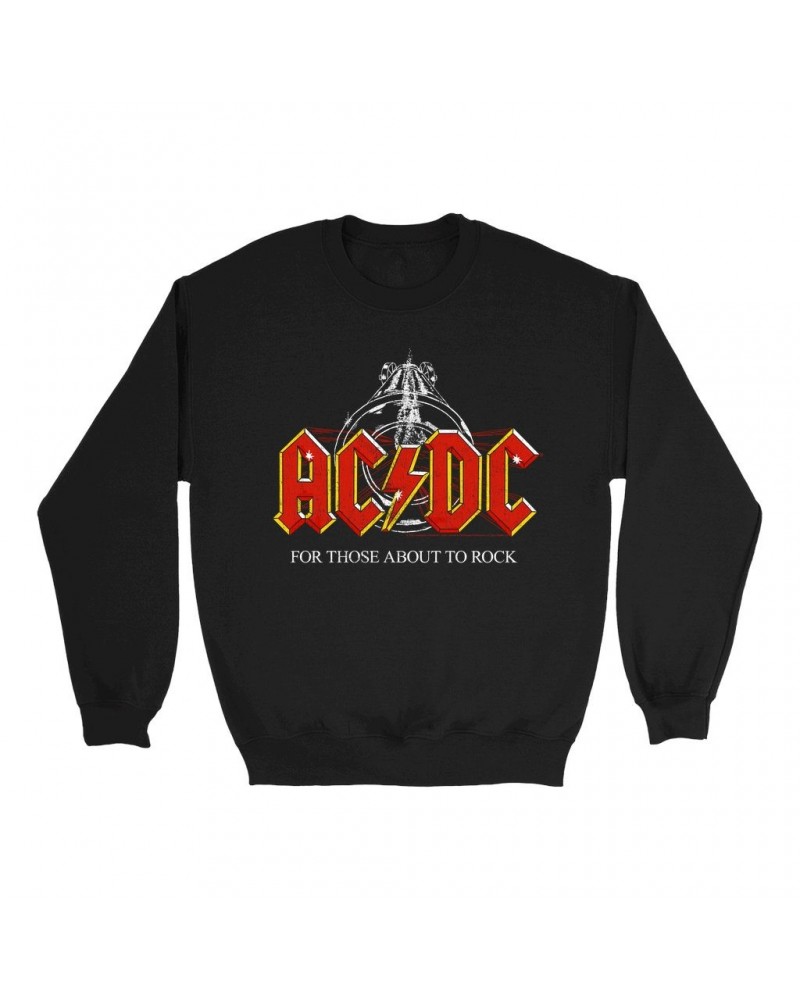 AC/DC Sweatshirt | For Those About To Rock Cannon Shot Distressed Sweatshirt $16.78 Sweatshirts