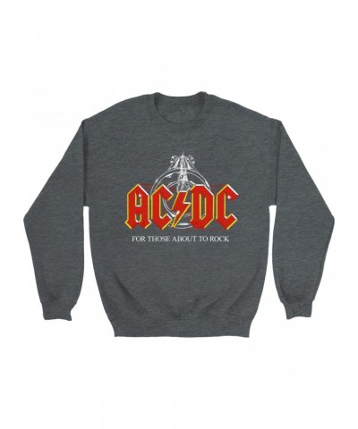 AC/DC Sweatshirt | For Those About To Rock Cannon Shot Distressed Sweatshirt $16.78 Sweatshirts