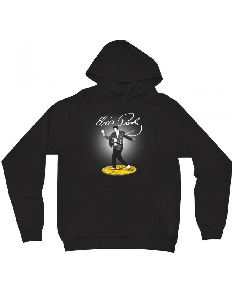 Elvis Presley Hoodie | Signature Stepping On Hits Hoodie $19.98 Sweatshirts