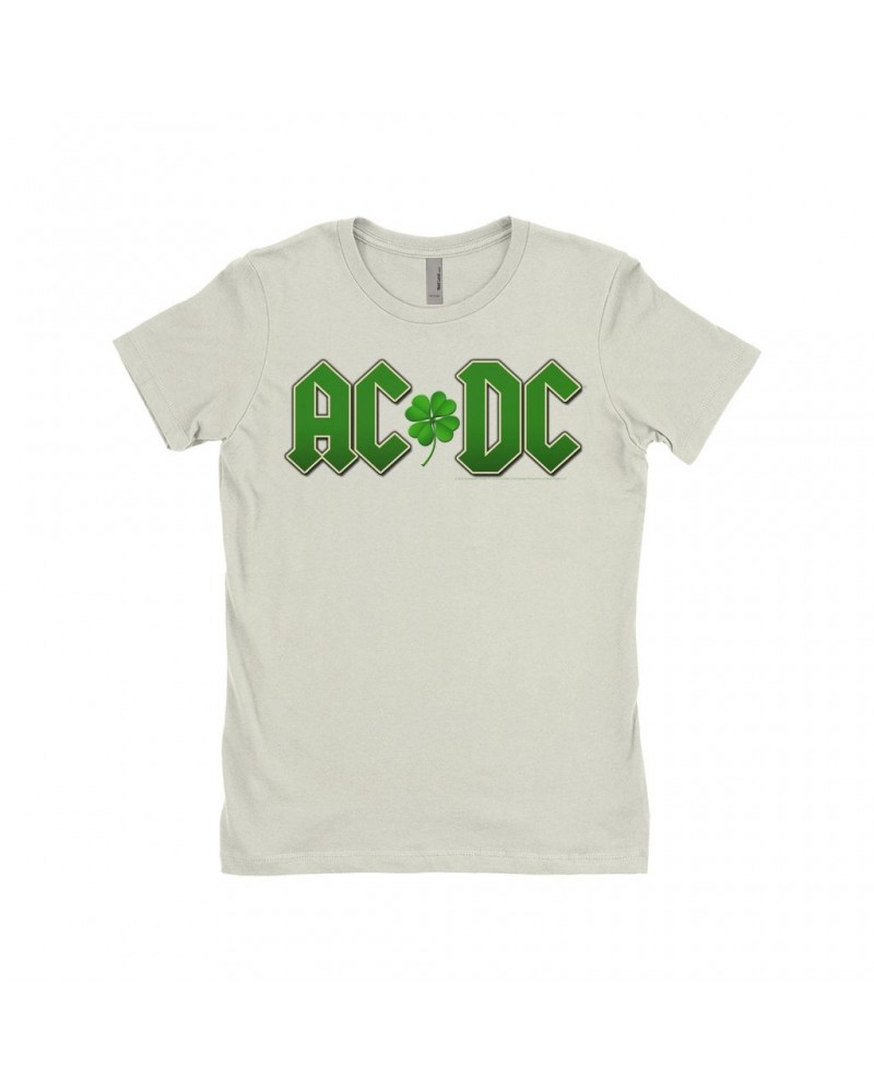 AC/DC Ladies' Boyfriend T-Shirt | Clover Logo Shirt $9.48 Shirts