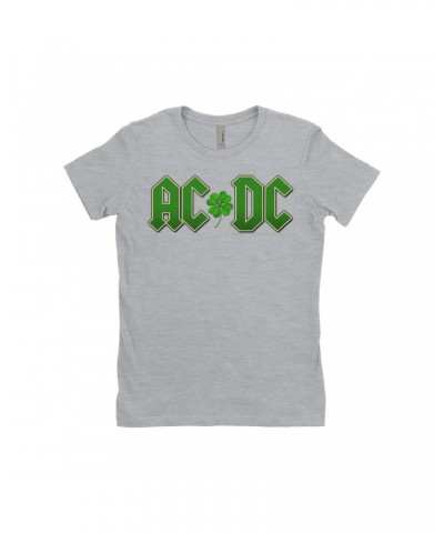 AC/DC Ladies' Boyfriend T-Shirt | Clover Logo Shirt $9.48 Shirts