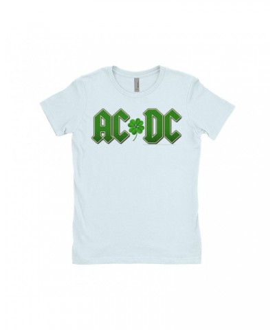 AC/DC Ladies' Boyfriend T-Shirt | Clover Logo Shirt $9.48 Shirts