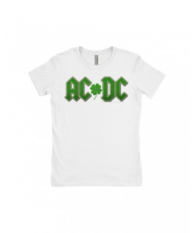 AC/DC Ladies' Boyfriend T-Shirt | Clover Logo Shirt $9.48 Shirts