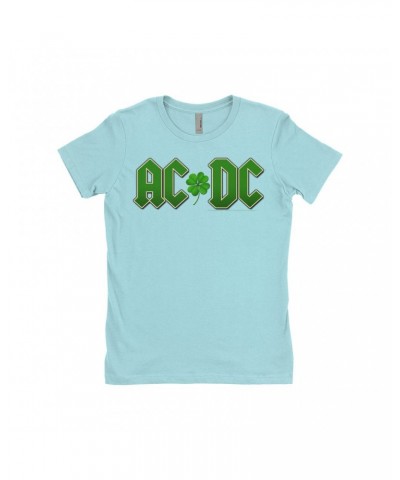 AC/DC Ladies' Boyfriend T-Shirt | Clover Logo Shirt $9.48 Shirts