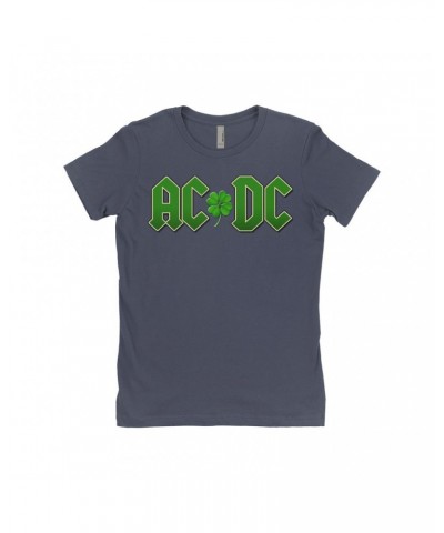 AC/DC Ladies' Boyfriend T-Shirt | Clover Logo Shirt $9.48 Shirts