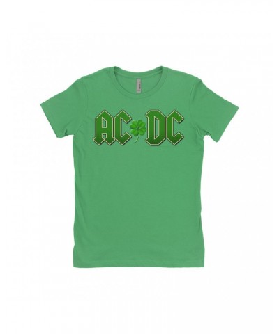 AC/DC Ladies' Boyfriend T-Shirt | Clover Logo Shirt $9.48 Shirts