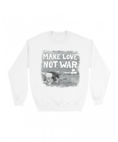 Woodstock Sweatshirt | Make Love Not War Famous Image Distressed Sweatshirt $15.38 Sweatshirts