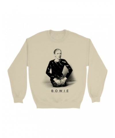 David Bowie Sweatshirt | 1974 Black And White Photo Sweatshirt $16.08 Sweatshirts