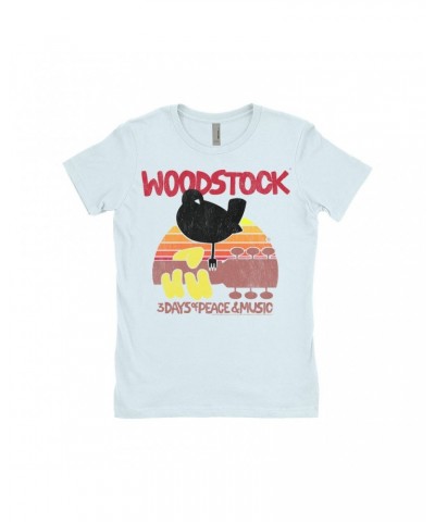 Woodstock Ladies' Boyfriend T-Shirt | Bird And Guitar Sunset Shirt $12.48 Shirts