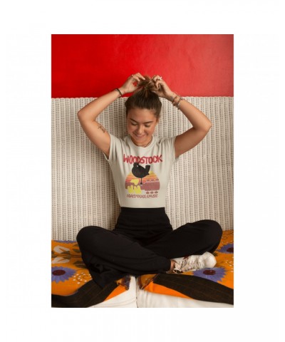 Woodstock Ladies' Boyfriend T-Shirt | Bird And Guitar Sunset Shirt $12.48 Shirts