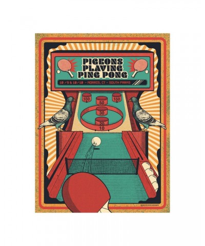 Pigeons Playing Ping Pong Morris CT Poster $10.50 Decor