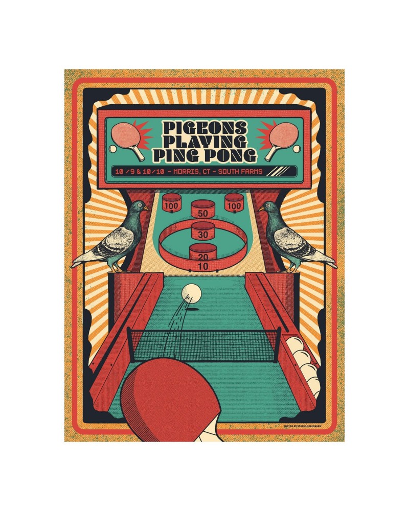 Pigeons Playing Ping Pong Morris CT Poster $10.50 Decor