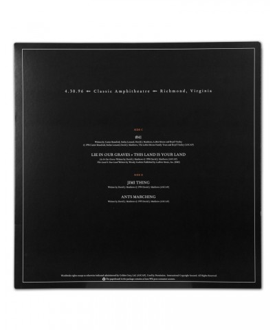 Dave Matthews Band Live Trax Vol. 4: Classic Amphitheatre LP (Vinyl) $25.60 Vinyl