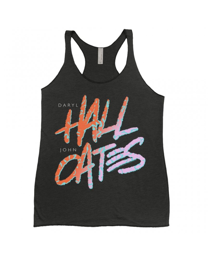 Daryl Hall & John Oates Ladies' Tank Top | Retro Graffiti Logo Shirt $12.45 Shirts