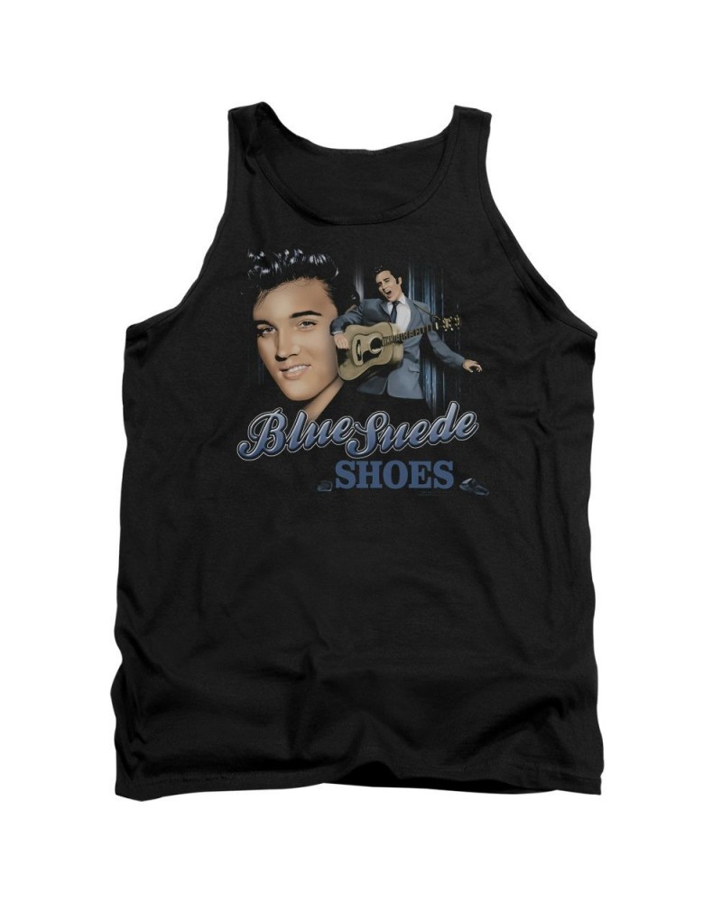 Elvis Presley Tank Top | BLUE SUEDE SHOES Sleeveless Shirt $5.40 Shirts