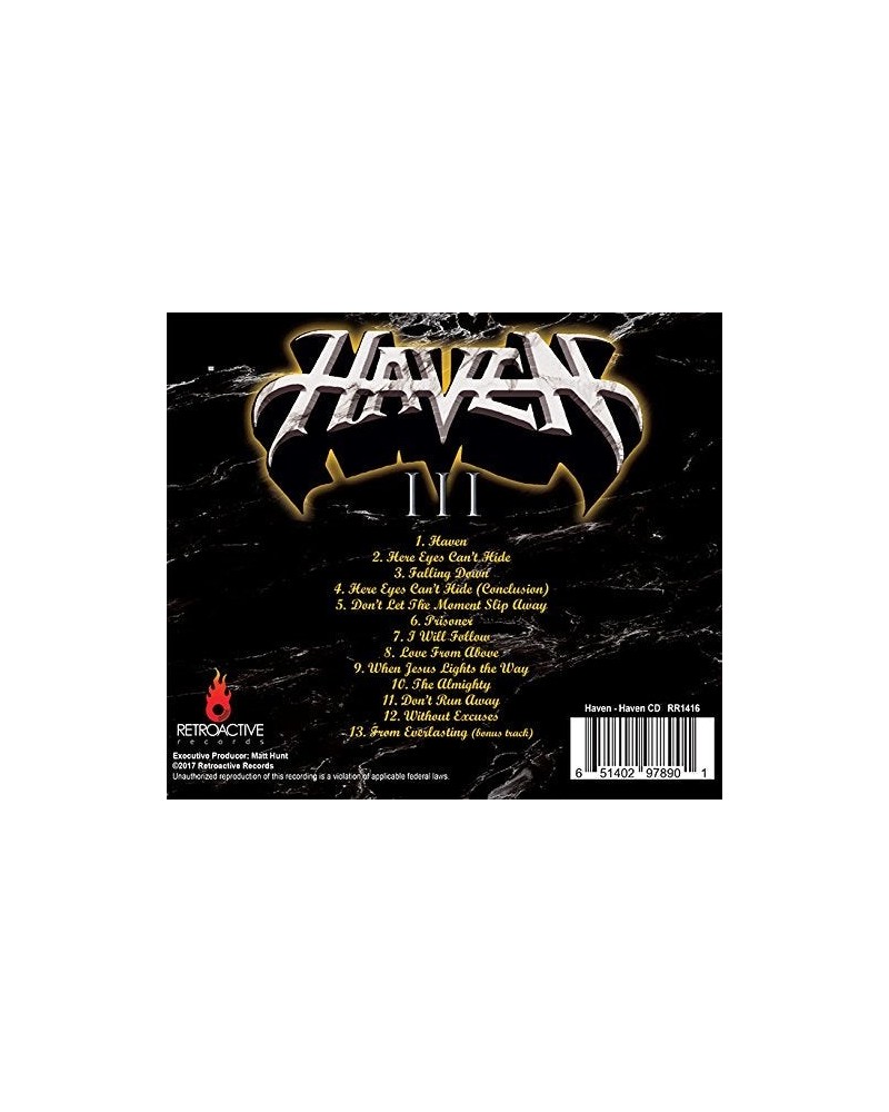 Haven III (RETROARCHIVES EDITION) CD $8.81 CD