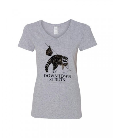 Downtown Struts Raccoon - Grey - V-Neck - T-Shirt - Fitted $4.92 Shirts