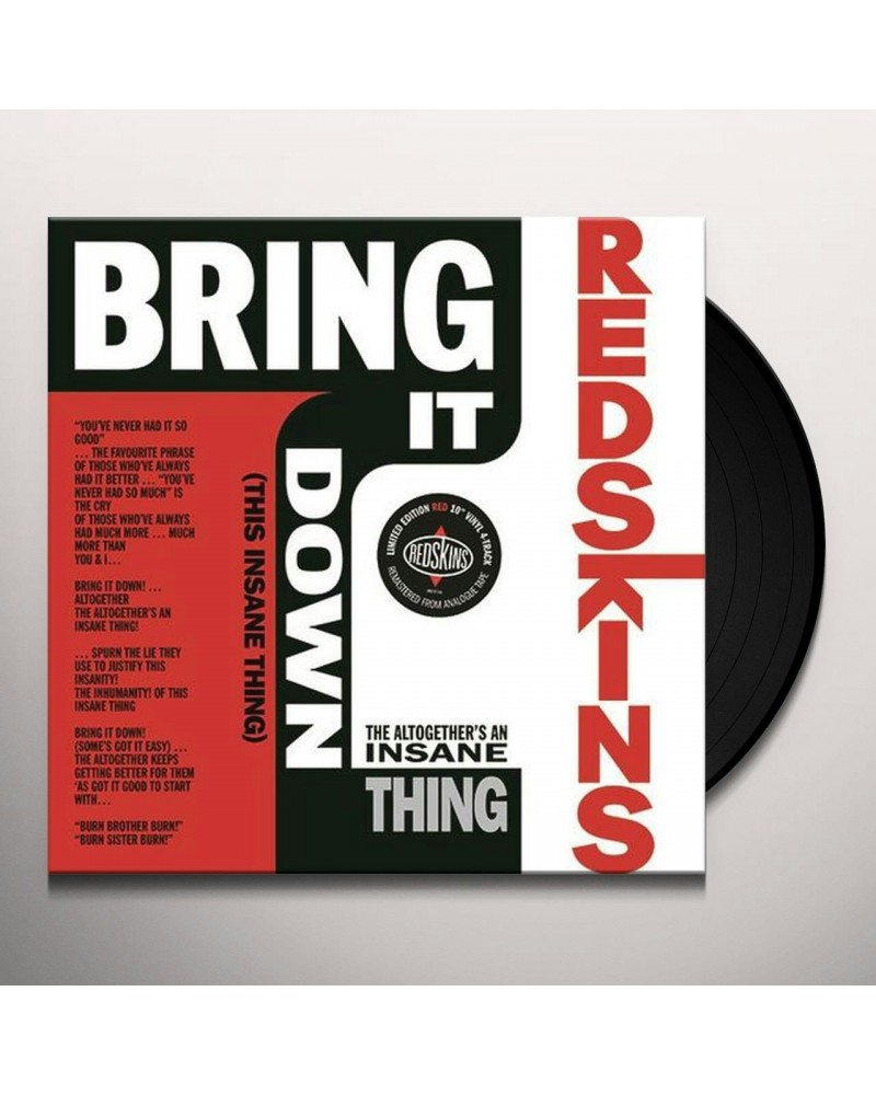 Redskins Bring It Down (This Insane Thing) Vinyl Record $7.74 Vinyl