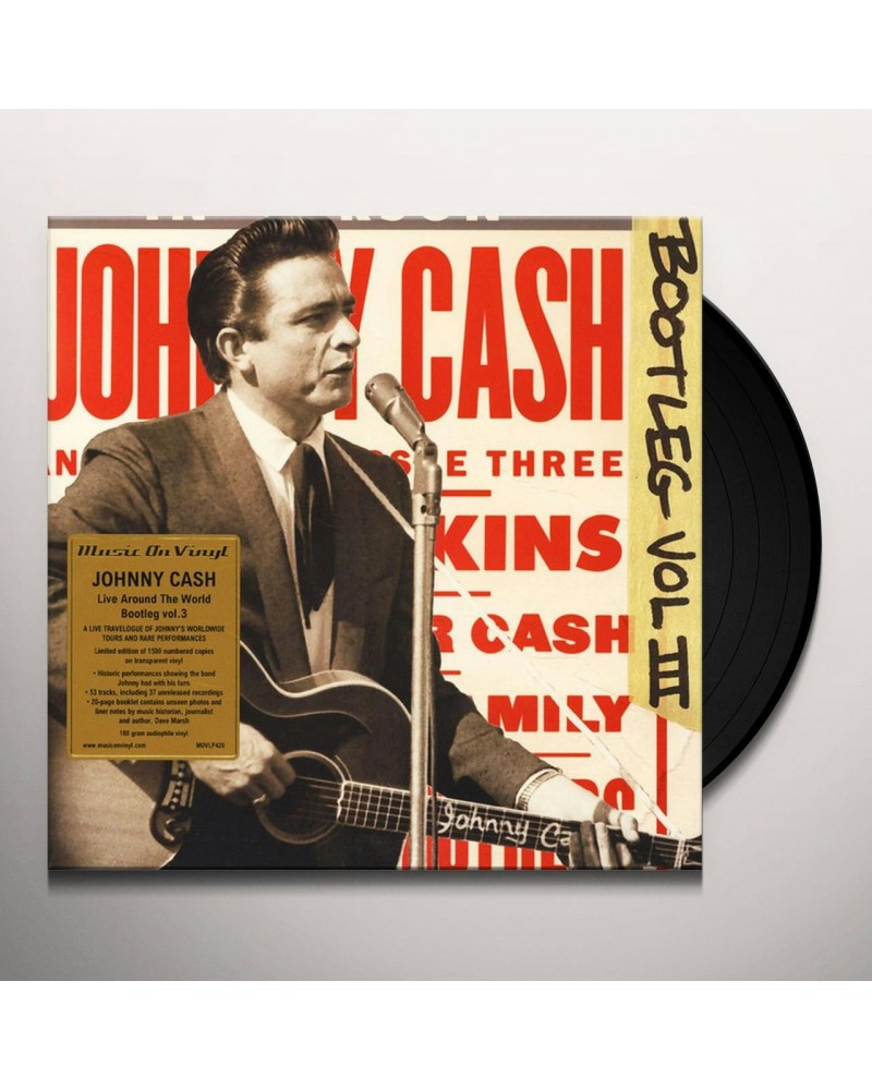 Johnny Cash BOOTLEG 3: LIVE AROUND THE WORLD Vinyl Record $24.80 Vinyl