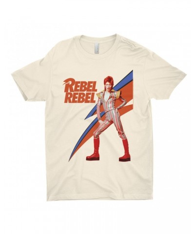 David Bowie T-Shirt | Rebel Rebel Aladdin Sane Image Shirt $9.73 Shirts