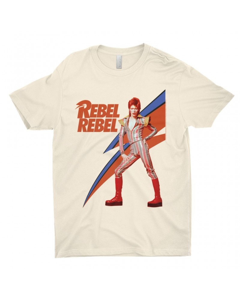 David Bowie T-Shirt | Rebel Rebel Aladdin Sane Image Shirt $9.73 Shirts