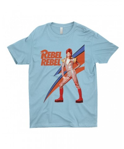 David Bowie T-Shirt | Rebel Rebel Aladdin Sane Image Shirt $9.73 Shirts