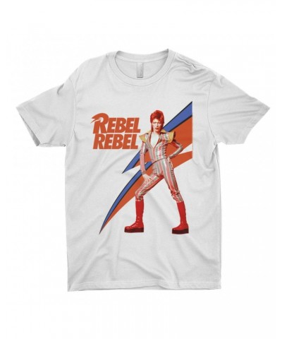 David Bowie T-Shirt | Rebel Rebel Aladdin Sane Image Shirt $9.73 Shirts