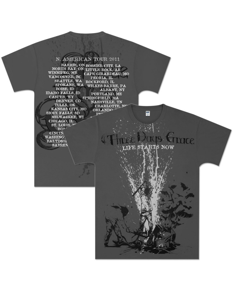 Three Days Grace Beatdown 2011 Tour T-Shirt $9.00 Shirts