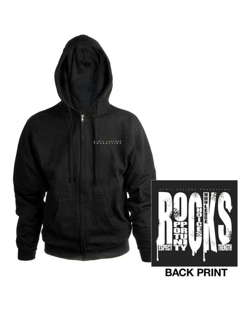 Avril Lavigne R.O.C.K.S Zip-Up Hooded Sweatshirt $18.38 Sweatshirts