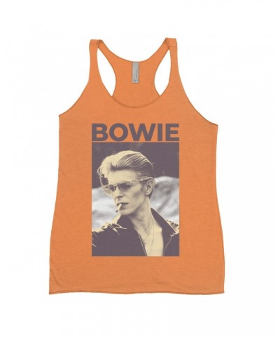 David Bowie Ladies' Tank Top | The Man Who Fell To Earth Sepia Photo Shirt $12.45 Shirts