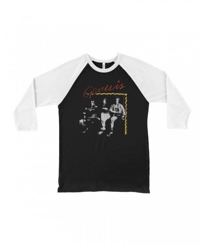 Genesis 3/4 Sleeve Baseball Tee | Abacab Album Design Distressed Shirt $9.28 Shirts