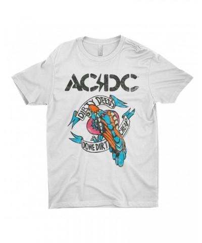 AC/DC T-Shirt | Colorful Dirty Deeds Done Dirt Cheap Tattoo Distressed Shirt $11.73 Shirts