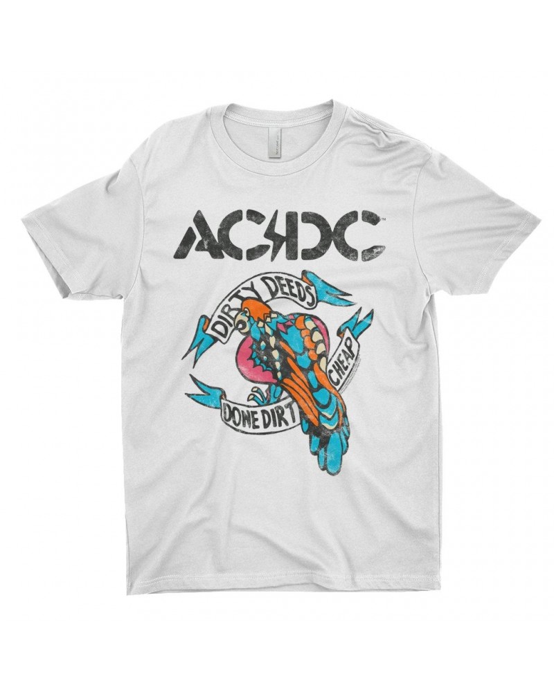 AC/DC T-Shirt | Colorful Dirty Deeds Done Dirt Cheap Tattoo Distressed Shirt $11.73 Shirts