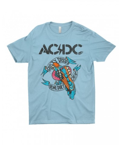 AC/DC T-Shirt | Colorful Dirty Deeds Done Dirt Cheap Tattoo Distressed Shirt $11.73 Shirts