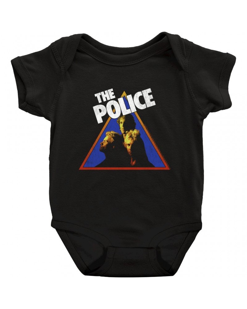 The Police Baby Short Sleeve Bodysuit | Retro Zenyatta Mondatta Image Distressed Bodysuit $9.58 Kids