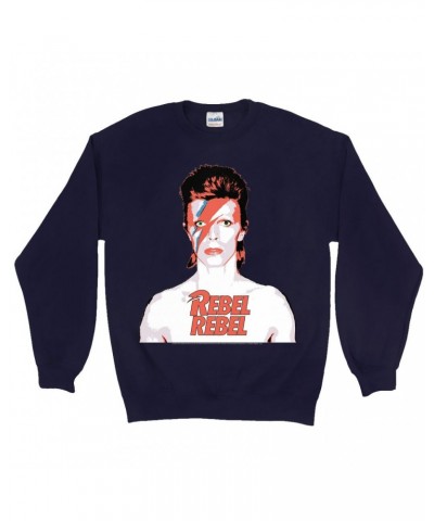 David Bowie Sweatshirt | Bowie Ziggy Played Guitar Sweatshirt $15.73 Sweatshirts