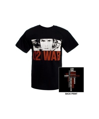 U2 WAR Album Cover / Tracks T-Shirt (Black) $8.75 Shirts