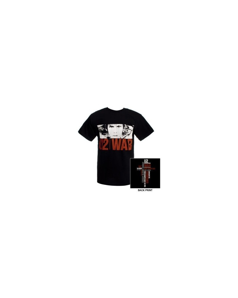 U2 WAR Album Cover / Tracks T-Shirt (Black) $8.75 Shirts