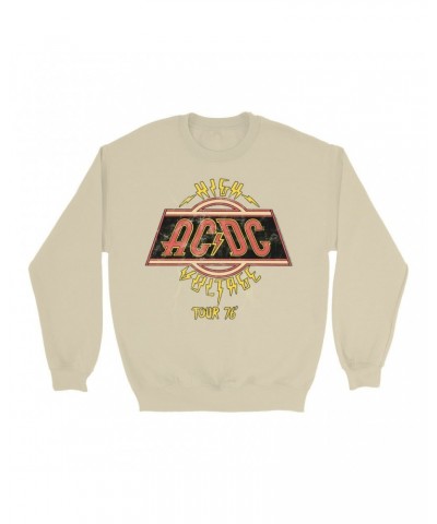 AC/DC Sweatshirt | High Voltage '76 Tour Lightning Image Sweatshirt $13.28 Sweatshirts