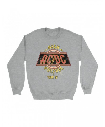 AC/DC Sweatshirt | High Voltage '76 Tour Lightning Image Sweatshirt $13.28 Sweatshirts