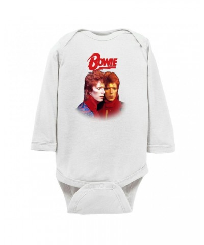 David Bowie Long Sleeve Bodysuit | Bowie New York City Bodysuit $12.72 Shirts