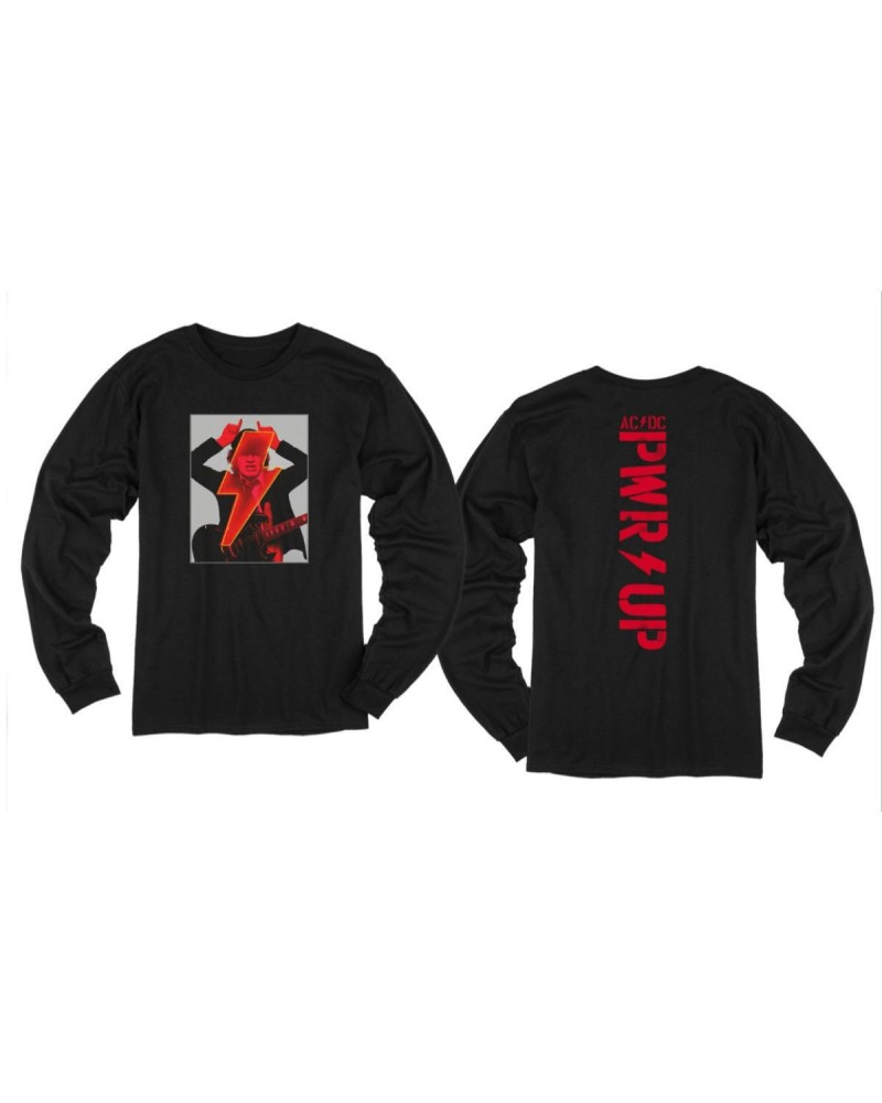 AC/DC Angus Devil Frame Black Long Sleeve T-Shirt $12.25 Shirts