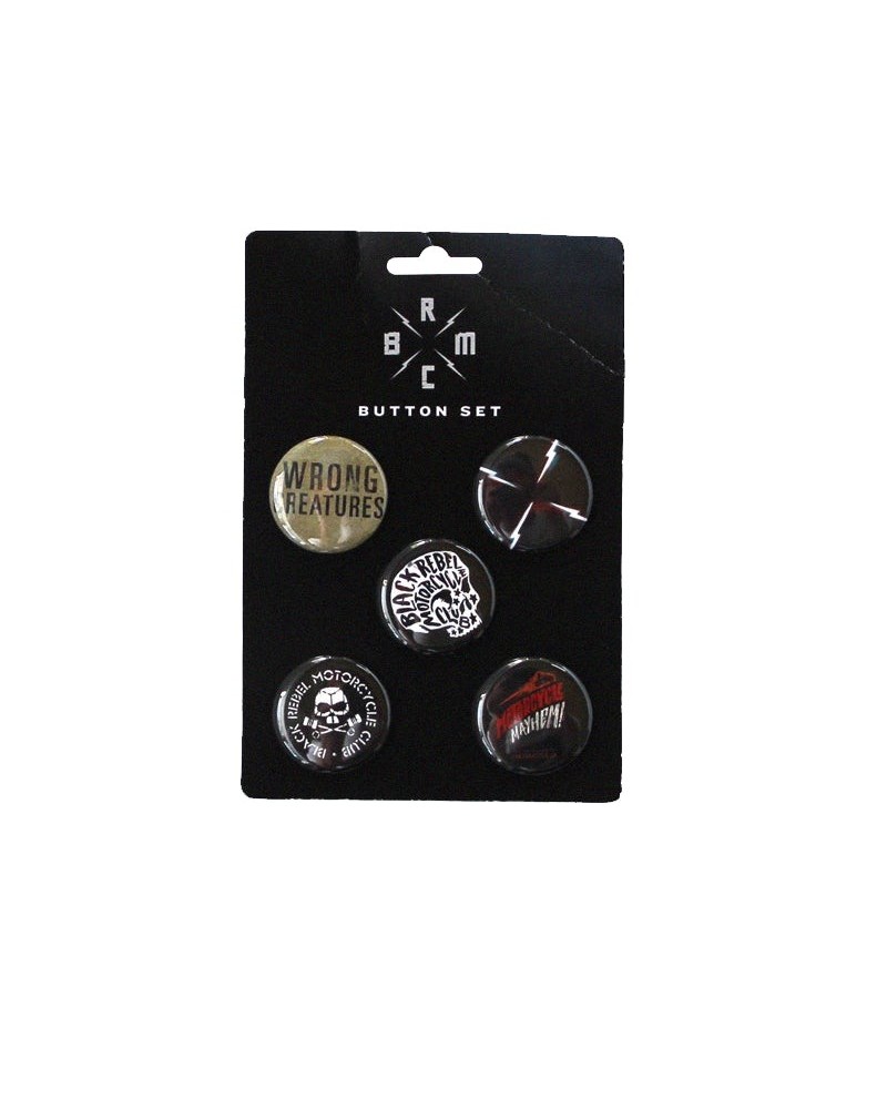 Black Rebel Motorcycle Club B.R.M.C.® WRONG CREATURES 5-BUTTON PACK $10.50 Accessories