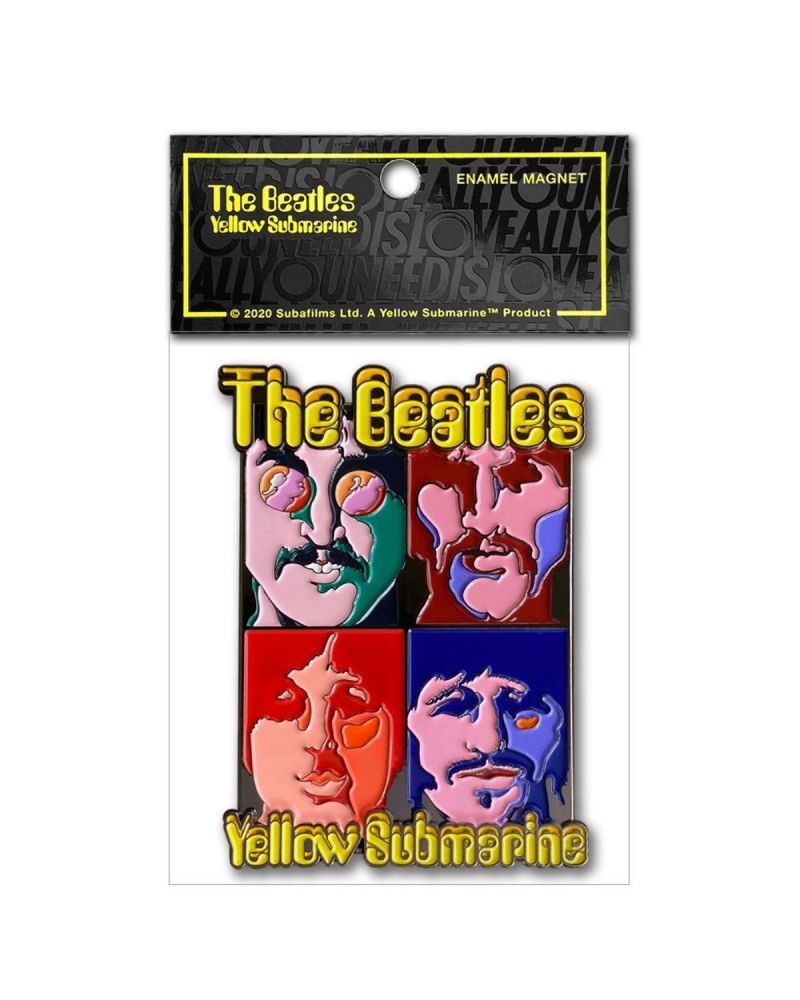 The Beatles Sea Of Science Portraits & Text 3D Enamel Magnet $11.50 Decor