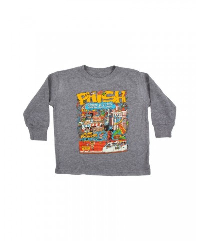 Phish Youth Rogue City Long Sleeve NYE 2022 Tee on Granite Grey $13.16 Shirts