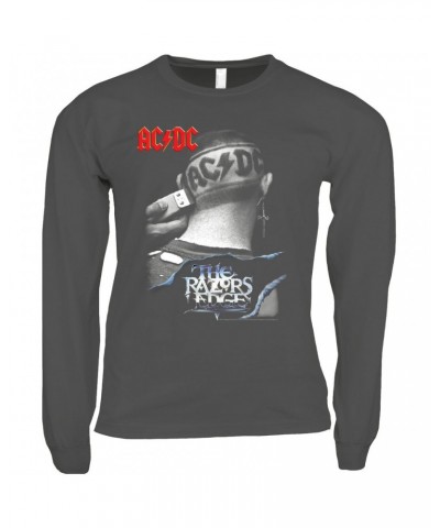 AC/DC Long Sleeve Shirt | The Razors Edge Haircut Image Shirt $12.28 Shirts