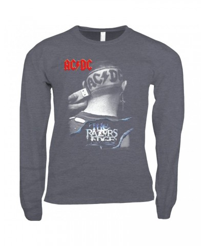 AC/DC Long Sleeve Shirt | The Razors Edge Haircut Image Shirt $12.28 Shirts