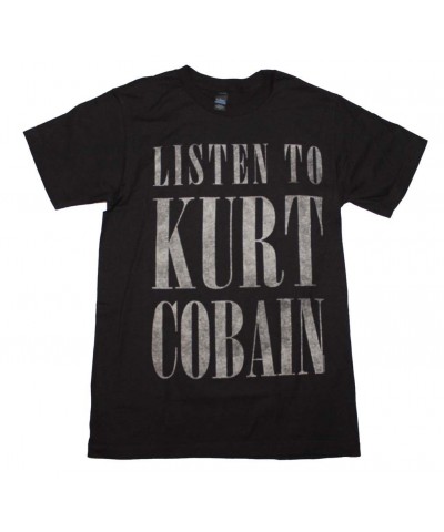 Nirvana T Shirt | Nirvana Listen to Kurt Cobain Slim Fit T-Shirt $6.00 Shirts